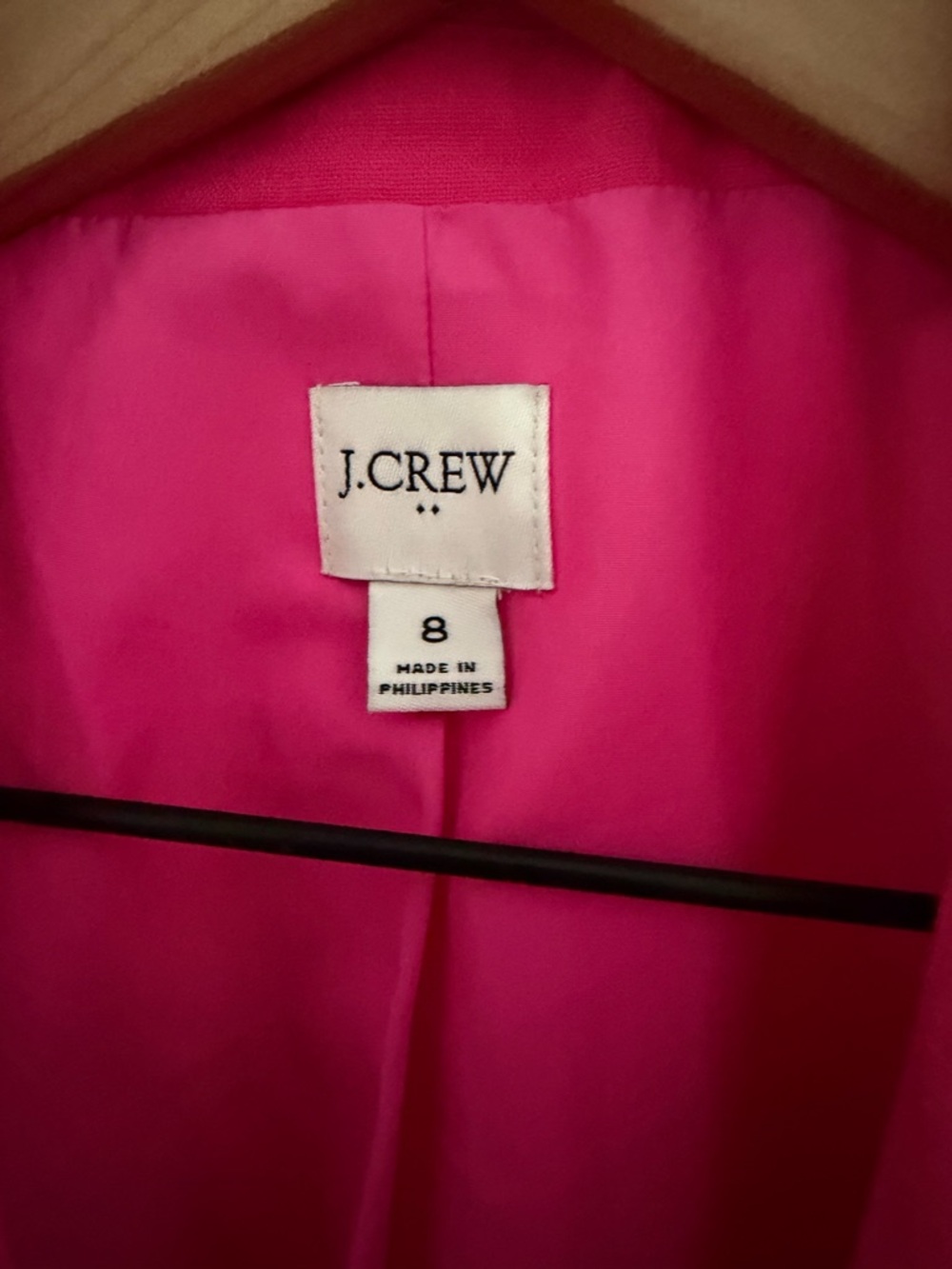 J. Crew Bright Pink Single-Button Blazer linen blend - Picture 5 of 7